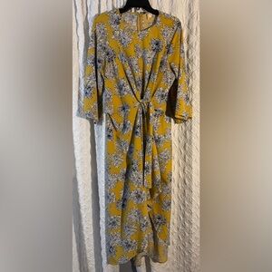 MELLODAY Yellow Floral High-low Dress